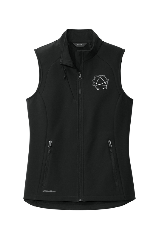 ASIST Women's Embroidered Eddie Bauer Ladies Stretch Soft Shell Vest Signature Lacrosse