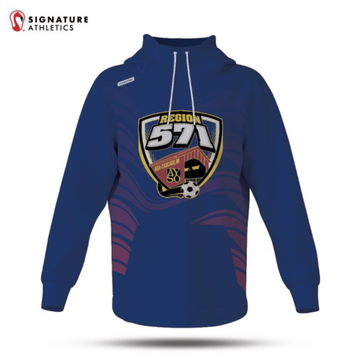 AYSO Region 571 Men's Pro Dye Sub Scuba Hoodie Signature Lacrosse