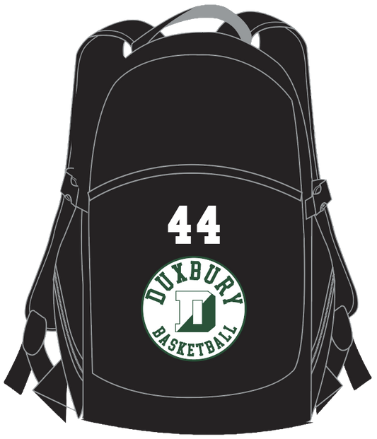 Duxbury Basketball Custom Number Monster Backpack: Duxbury Basketball