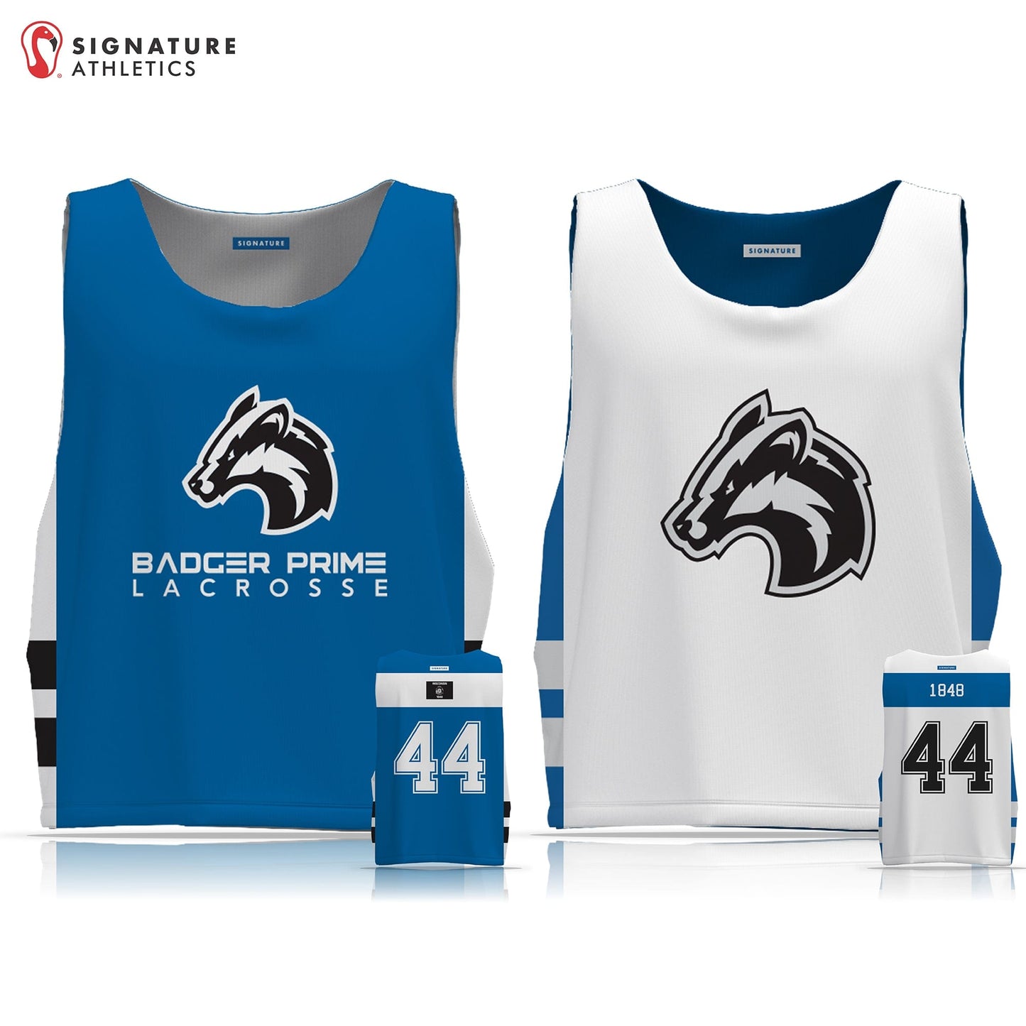 Badger Prime LC Men's Reversible Game Pinnie: Badger Prime Signature Lacrosse