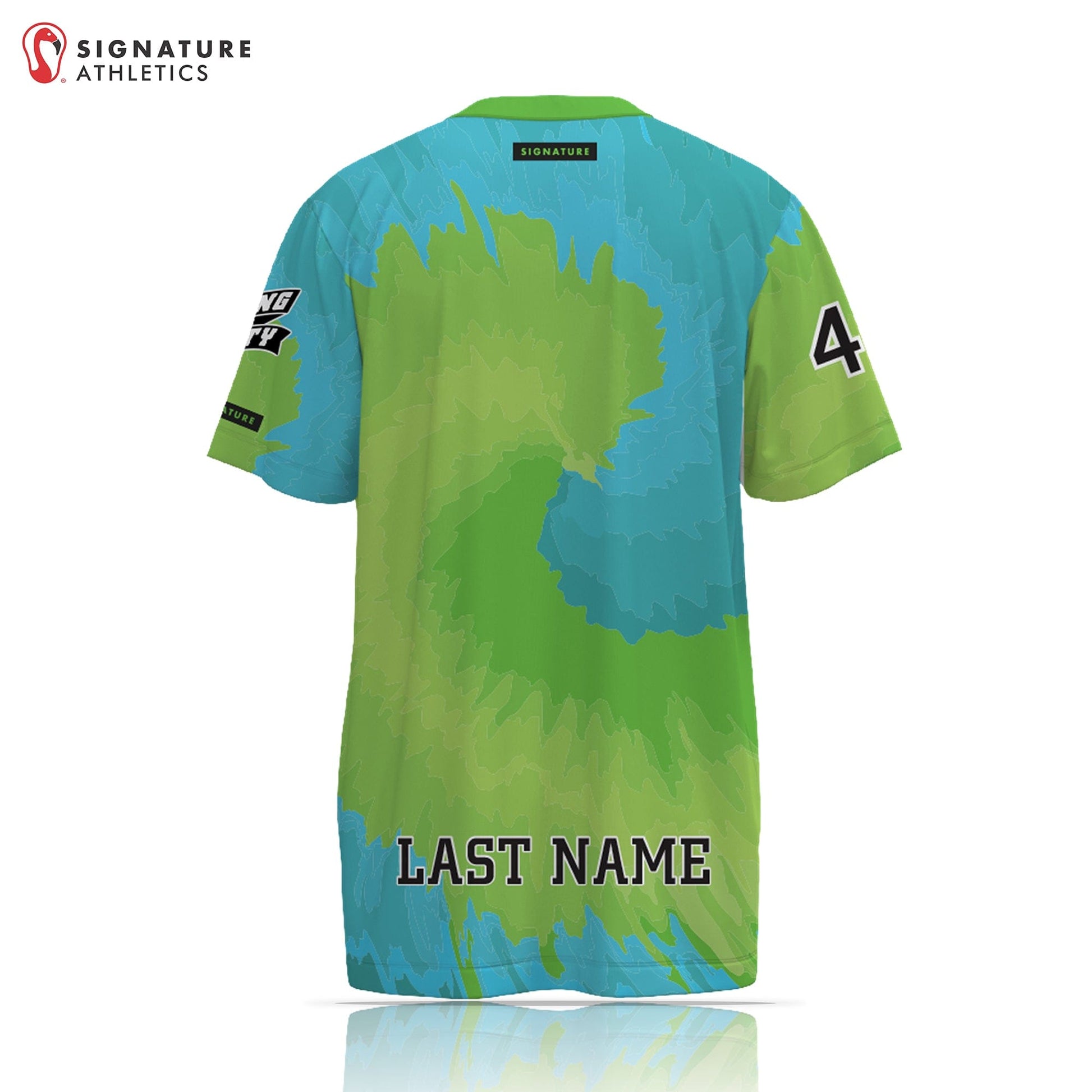 Bang City Lacrosse Green/Blue Short Sleeve Tech Tee Signature Lacrosse