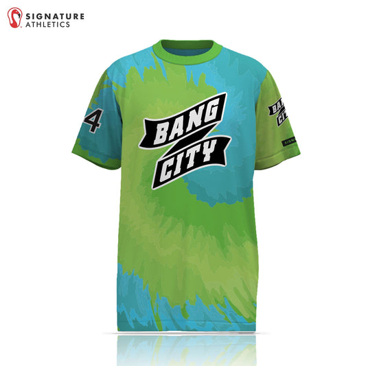 Bang City Lacrosse Green/Blue Short Sleeve Tech Tee Signature Lacrosse