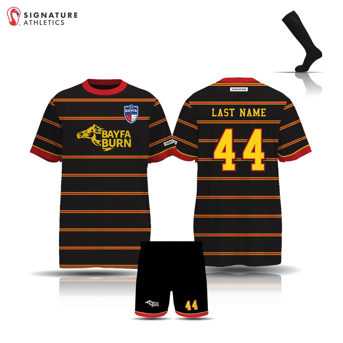 BAYFA Burn Men's 3 Piece Player Package Dark: BAYFA Burn Signature Lacrosse