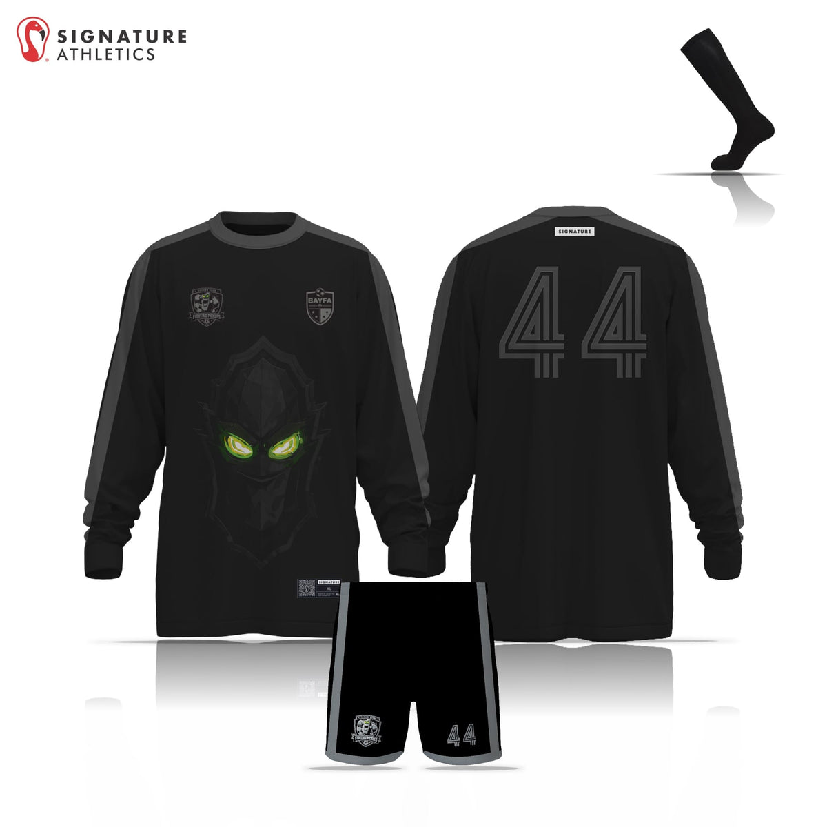 BAYFA Fighting Pickles Custom Black 3 Piece Player Package Signature Lacrosse