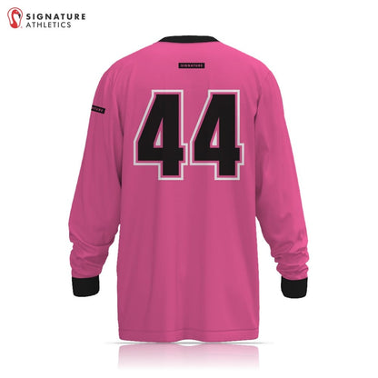 BAYFA Goalie Standard Uniform Men's Long Sleeve Tech Tee Chrome Pink Signature Lacrosse