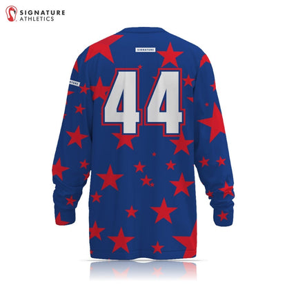 BAYFA Goalie Standard Uniform Men's Long Sleeve Tech Tee Duke Blue Signature Lacrosse