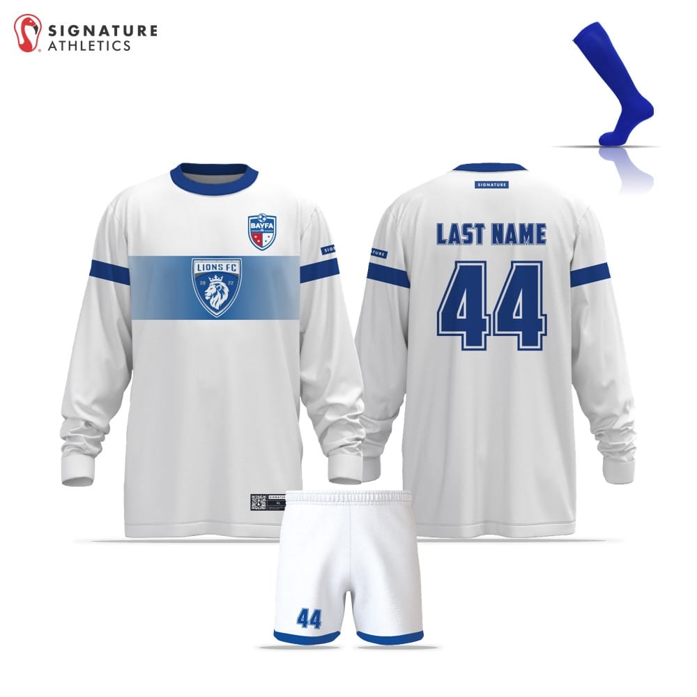 BAYFA Lions White Men's 3 Piece Player Package Signature Lacrosse