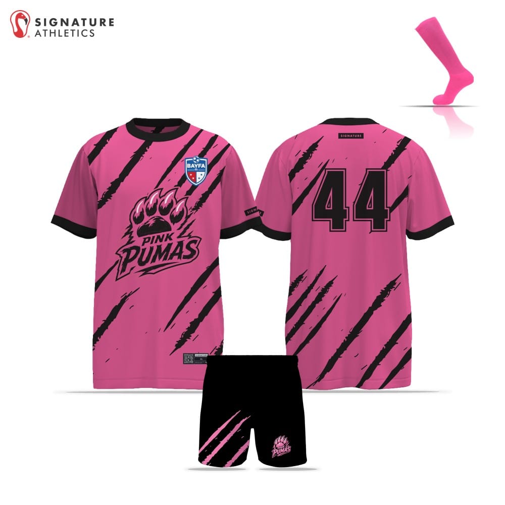 BAYFA Pink Pumas Women's 3 Piece Player Package: Pink Pumas Girls Signature Lacrosse