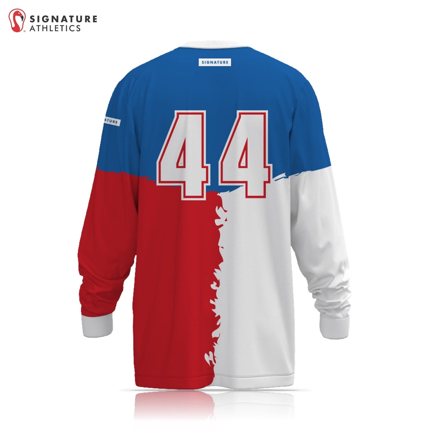 BAYFA Red White and Blue Goalie Jersey Signature Lacrosse