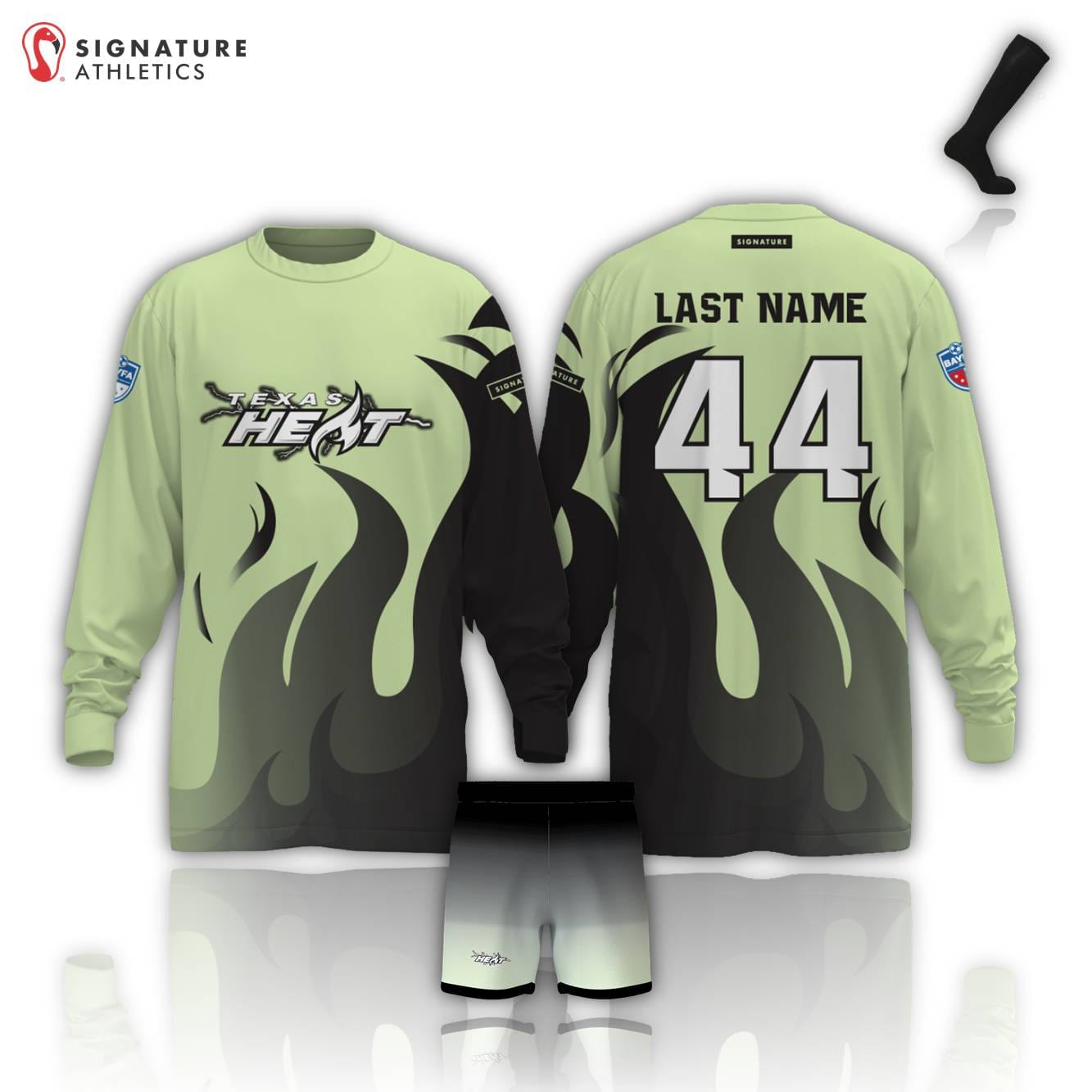 BAYFA Texas Heat Goalie Men's 3 Piece Player Package Signature Lacrosse