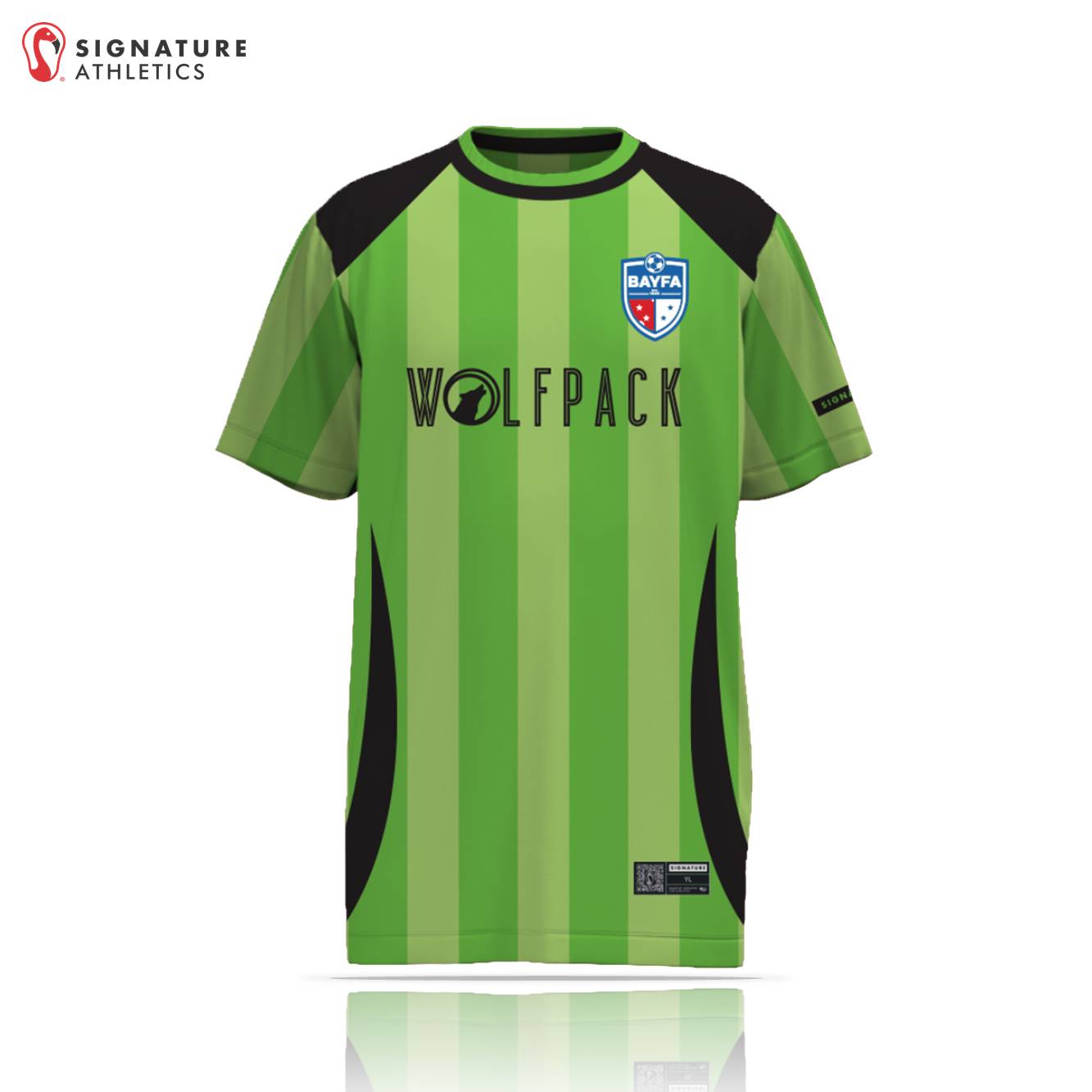 BAYFA Wolfpack Men's Short Sleeve Tech Tee: Wolfpack Signature Lacrosse