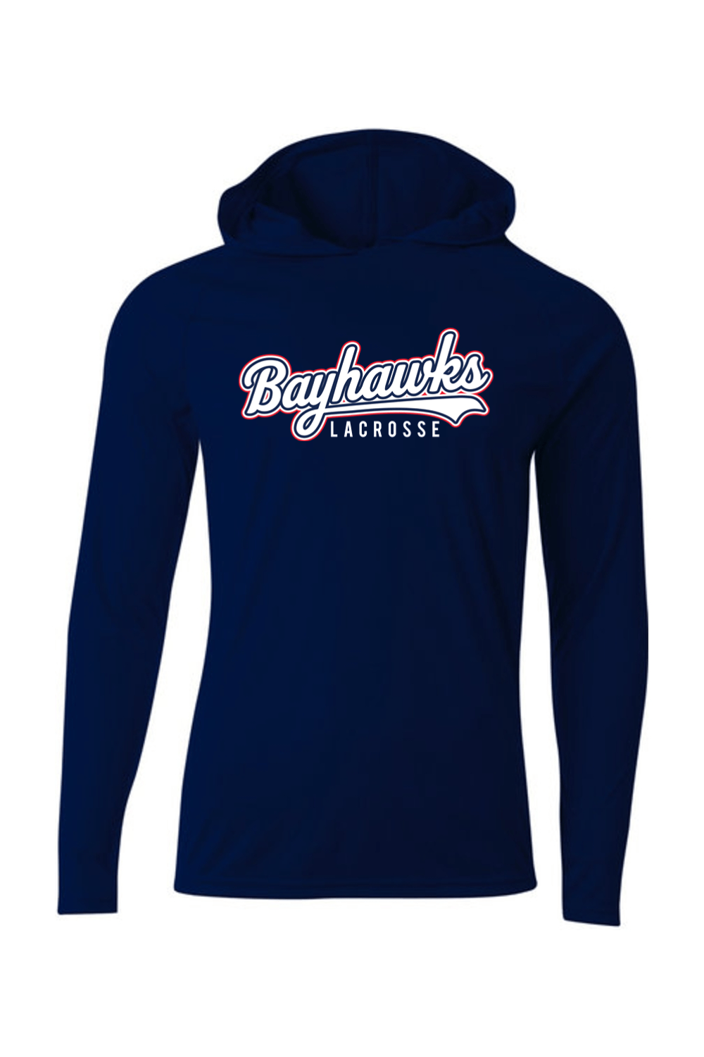 Bayhawks Lacrosse A4 Men's Cooling Performance Long-Sleeve Hooded T-shirt (A4N3409) Signature Lacrosse
