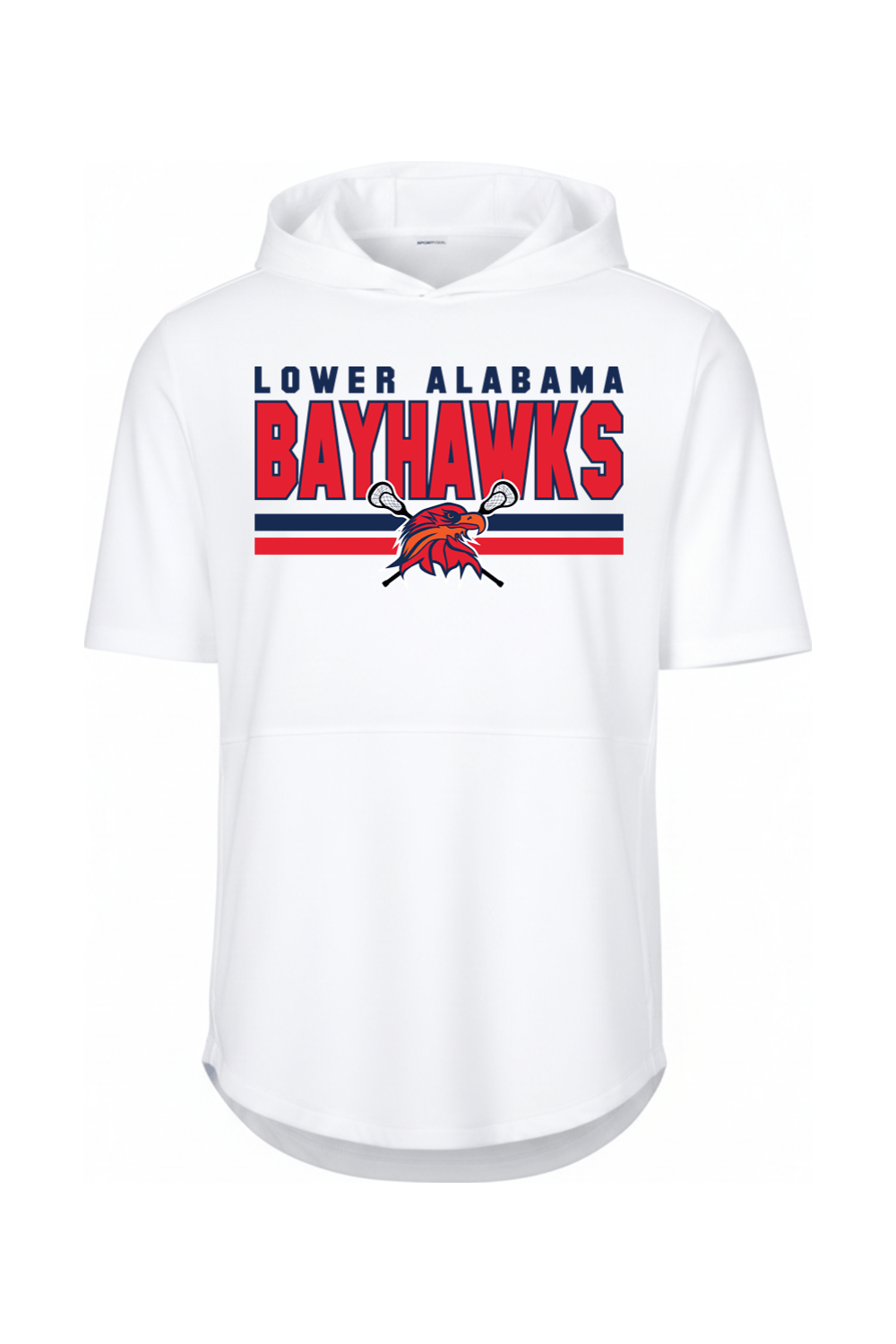 Bayhawks Lacrosse Sport-Tek Club Short Sleeve Hoodie Signature Lacrosse