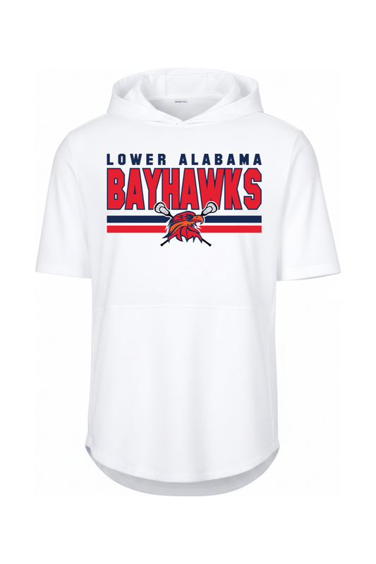 Bayhawks Lacrosse Sport-Tek Club Short Sleeve Hoodie Signature Lacrosse