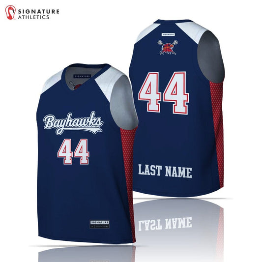 Bayhawks LC Men's Pro Sleeveless Game Reversible: Bayhawks Lacrosse Signature Lacrosse