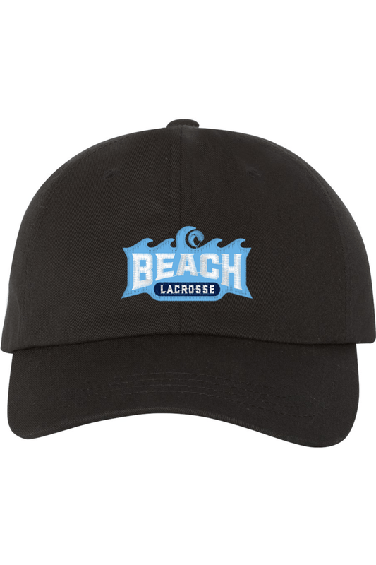 Beach Lacrosse Embroidered Dad Hat Signature Lacrosse