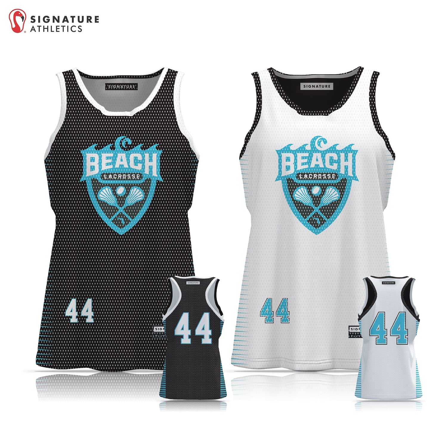 Beach Lacrosse Women's Reversible Practice Pinnie: Beach Highschool Signature Lacrosse