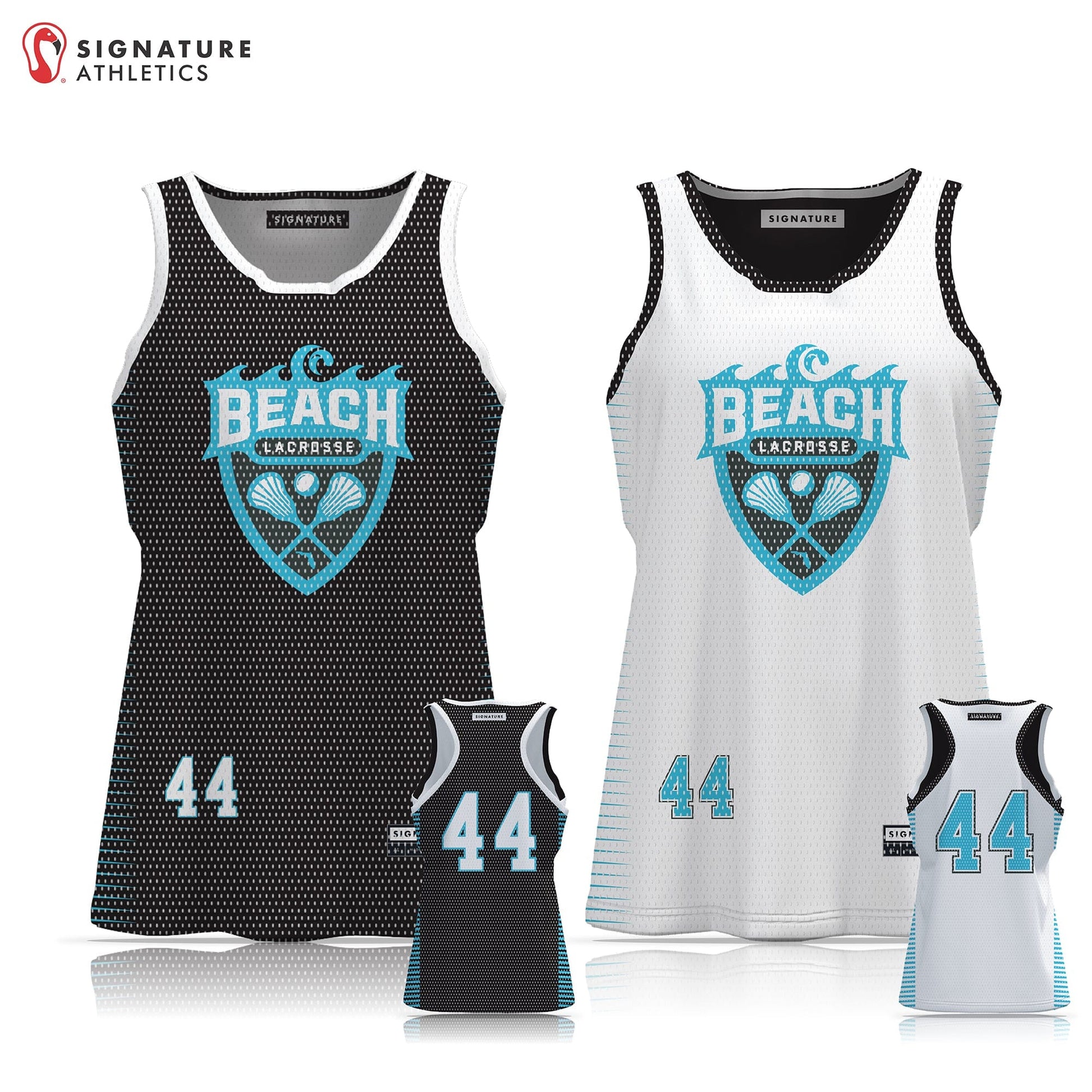 Beach Lacrosse Women's Reversible Practice Pinnie: Beach Highschool Signature Lacrosse