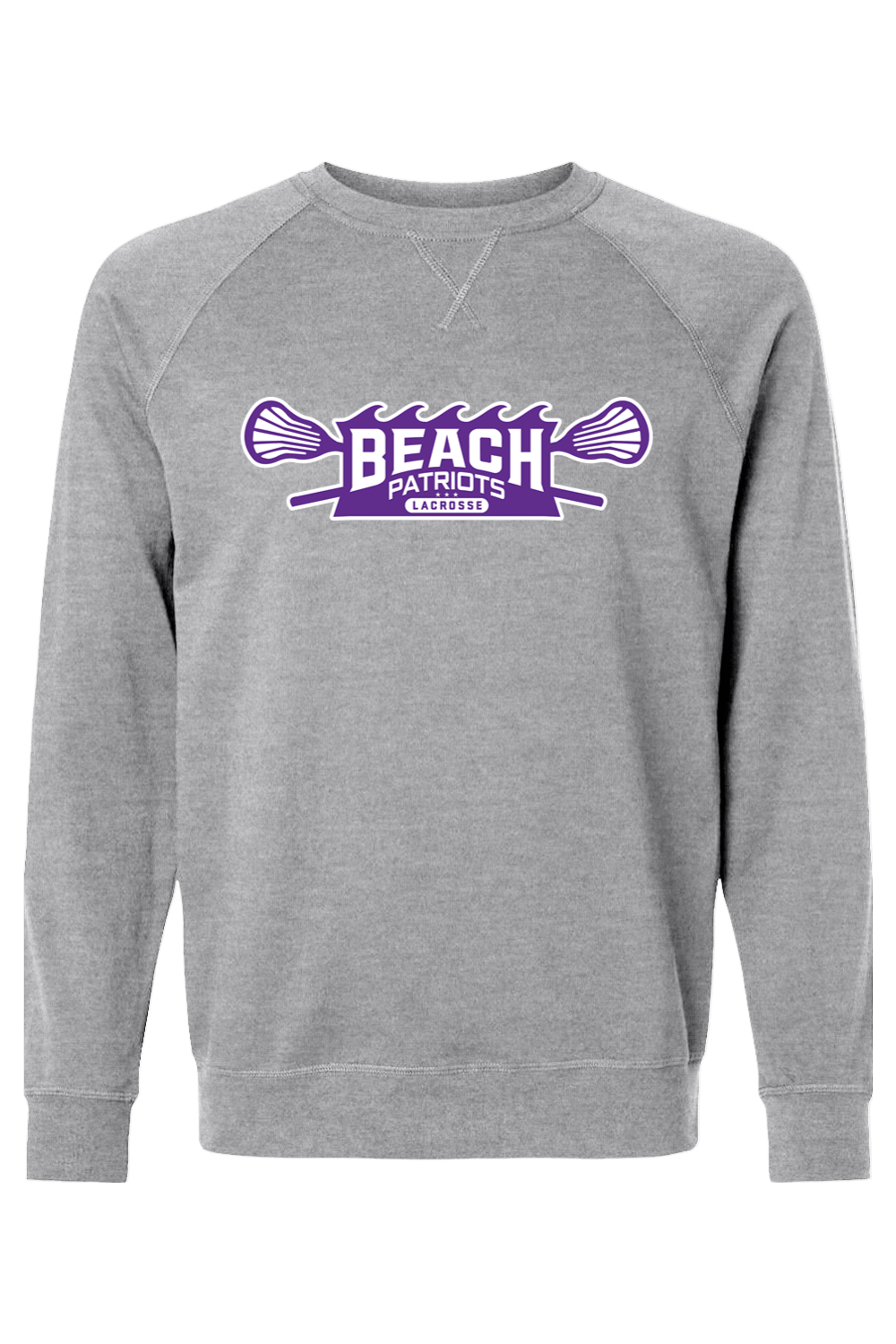 Beach Patriots Lacrosse Adult Heavyweight Raglan Long Sleeve Signature Lacrosse