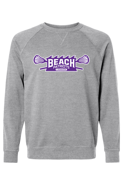 Beach Patriots Lacrosse Adult Heavyweight Raglan Long Sleeve Signature Lacrosse