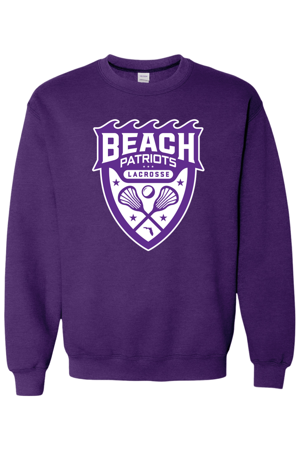 Beach Patriots Lacrosse Adult Heavyweight Sweatshirt Signature Lacrosse