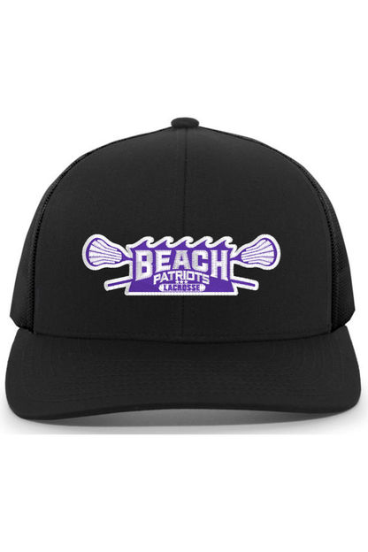 Beach Patriots Lacrosse Embroidered Trucker Hat Signature Lacrosse