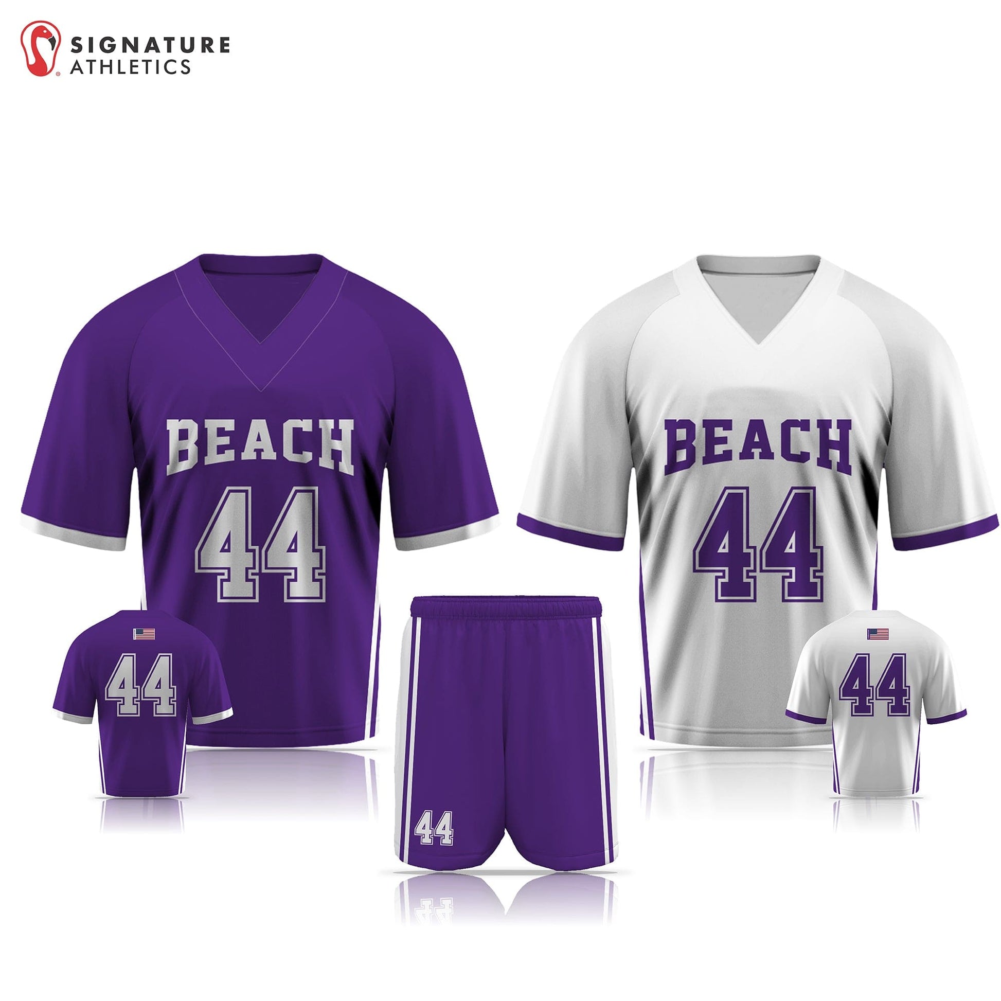 Beach Patriots Lacrosse Men's 3 Piece Player Game Package: 8U Signature Lacrosse