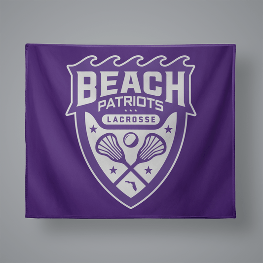 Beach Patriots Lacrosse Small Plush Throw Blanket Signature Lacrosse