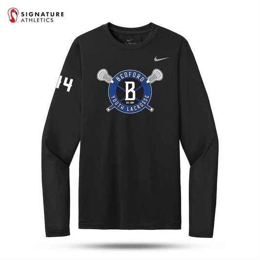 Bedford Lacrosse Black Nike Team rLegend Long Sleeve Tee Signature Lacrosse