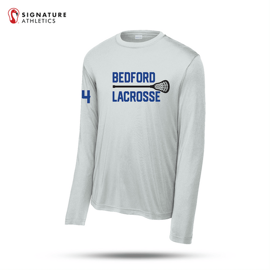 Bedford Lacrosse Grey SportTek Performance Long Sleeve Signature Lacrosse