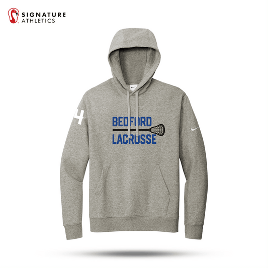 Bedford Lacrosse Men's Gray Nike Club Fleece Pullover Hoodie Signature Lacrosse