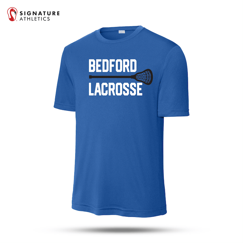 Bedford Lacrosse Royal Blue SportTek Performance Tee Signature Lacrosse