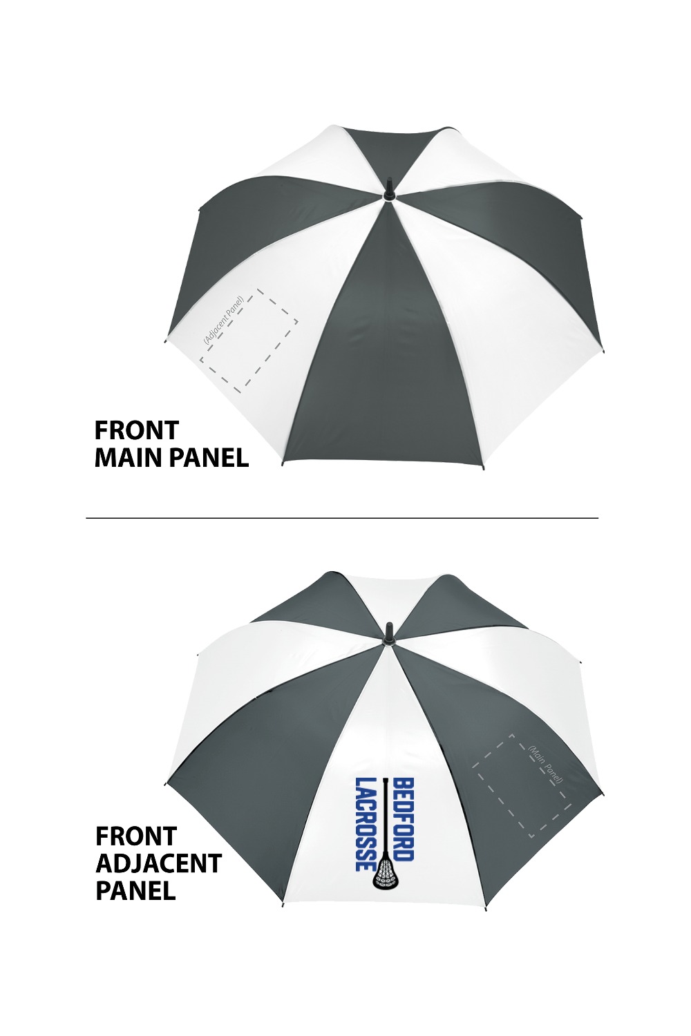 Bedford Lacrosse Shed Rain 58" Auto Open Golf Umbrella Signature Lacrosse