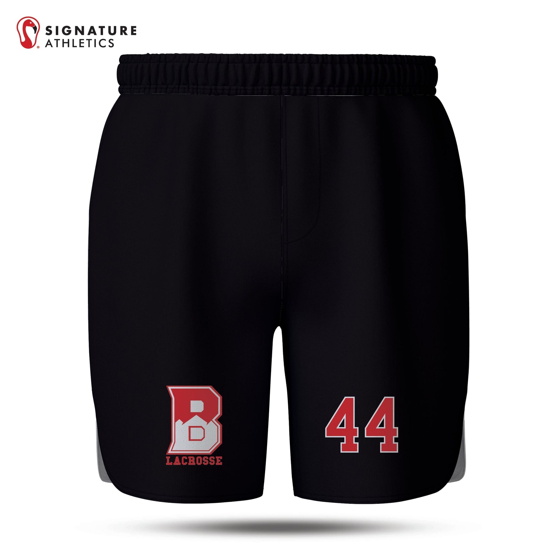 Bernards Lacrosse Men's Black Game Shorts Signature Lacrosse