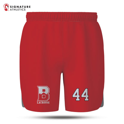Bernards Lacrosse Men's Red Game Shorts Signature Lacrosse