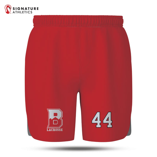 Bernards Lacrosse Men's Red Game Shorts Signature Lacrosse