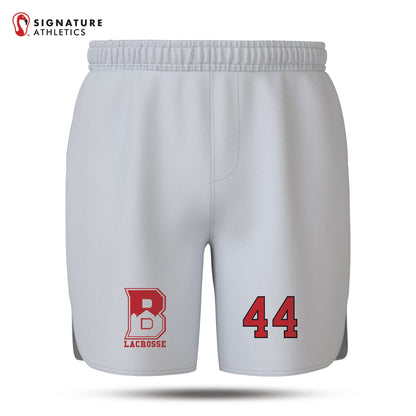 Bernards Lacrosse Men's White Game Shorts Signature Lacrosse