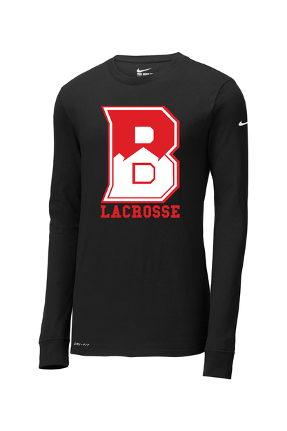 Bernards Lacrosse Nike Dri-FIT Cotton/Poly Long Sleeve Tee Signature Lacrosse