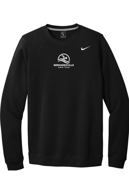 Bernardsville Swimming Embroidered Nike Club Fleece Crew Signature Lacrosse