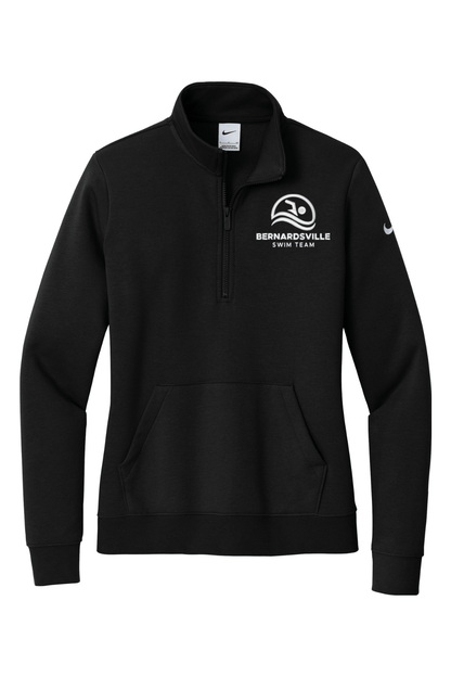 Bernardsville Swimming Embroidered Nike Ladies Club Fleece Sleeve Swoosh 1/2-Zip Signature Lacrosse