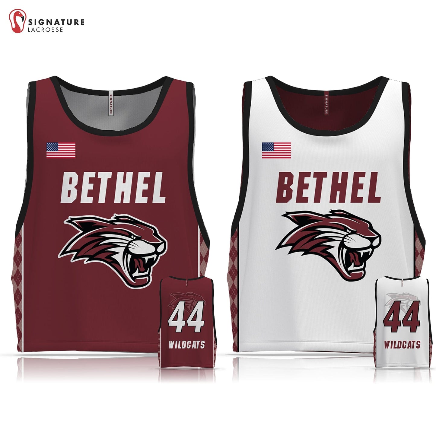 Bethel Youth Lacrosse  Men's Game Reversible - Basic 2.0:Boys Bantam Signature Lacrosse