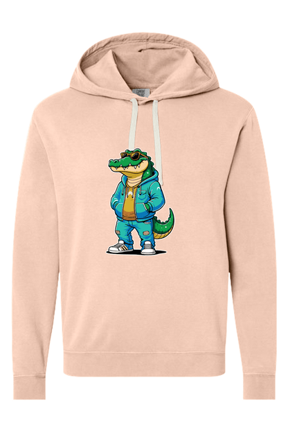 Big County Preps Comfort Colors Garment-Dyed Lightweight Fleece Hooded Sweatshirt Signature Lacrosse