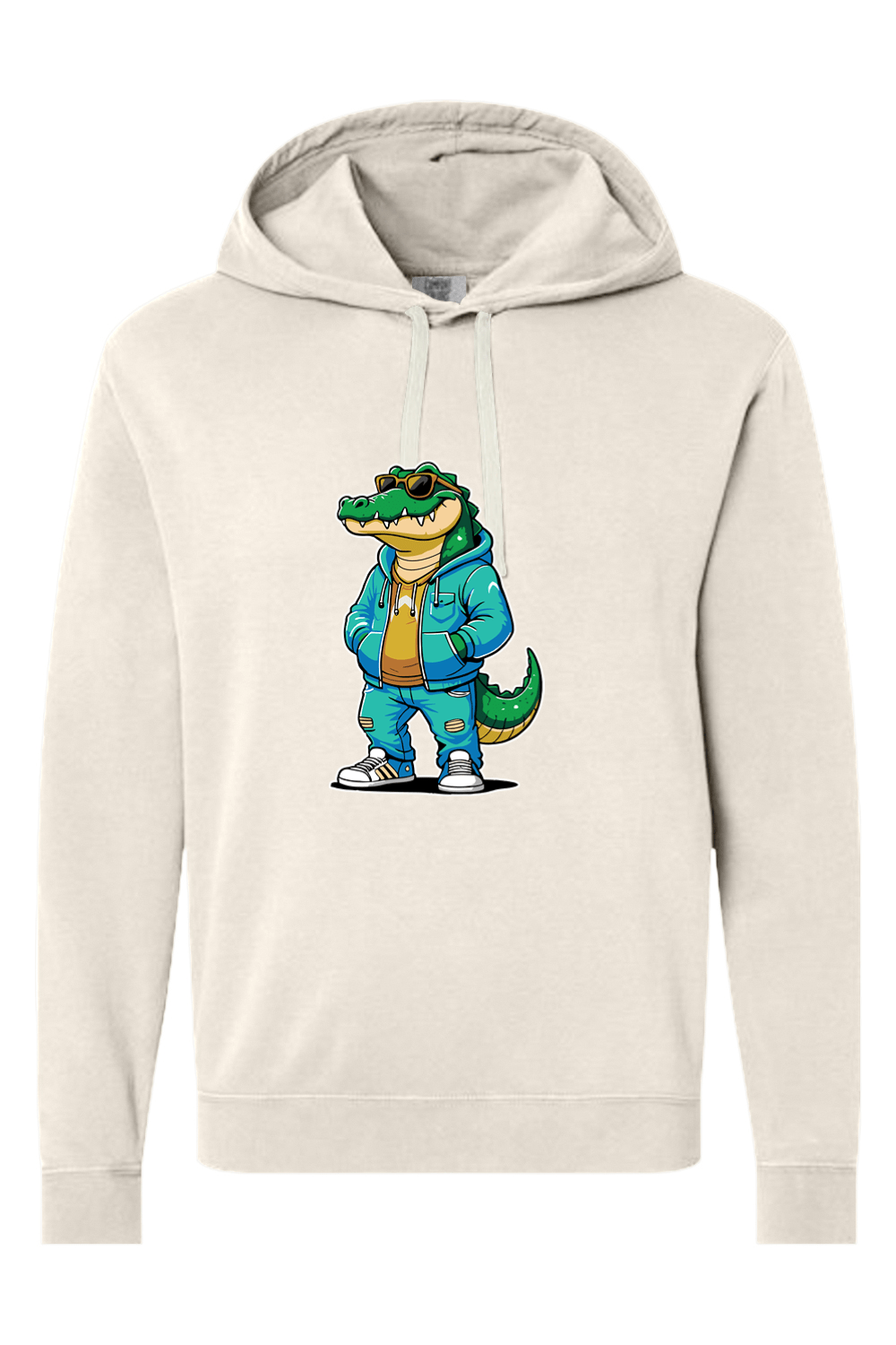 Big County Preps Comfort Colors Garment-Dyed Lightweight Fleece Hooded Sweatshirt Signature Lacrosse