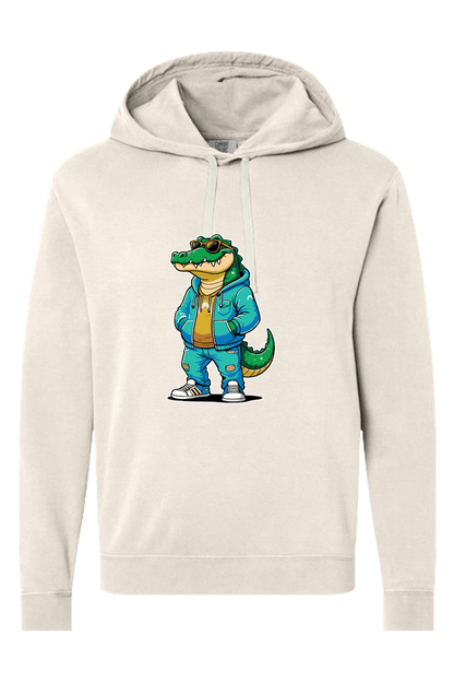 Big County Preps Comfort Colors Garment-Dyed Lightweight Fleece Hooded Sweatshirt Signature Lacrosse