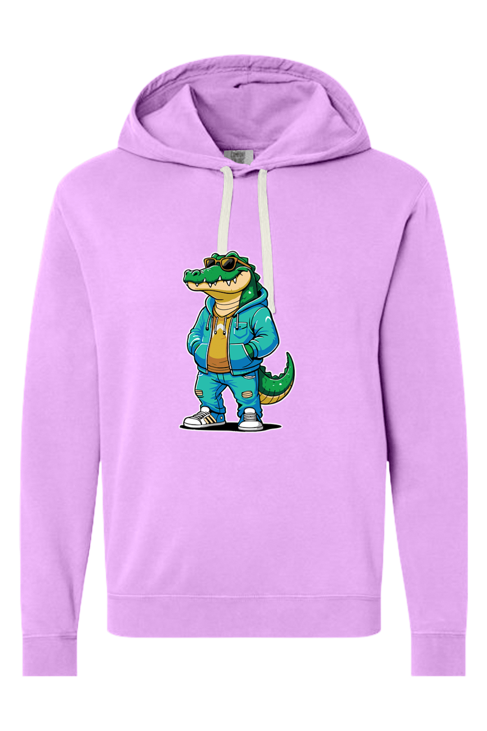 Big County Preps Comfort Colors Garment-Dyed Lightweight Fleece Hooded Sweatshirt Signature Lacrosse