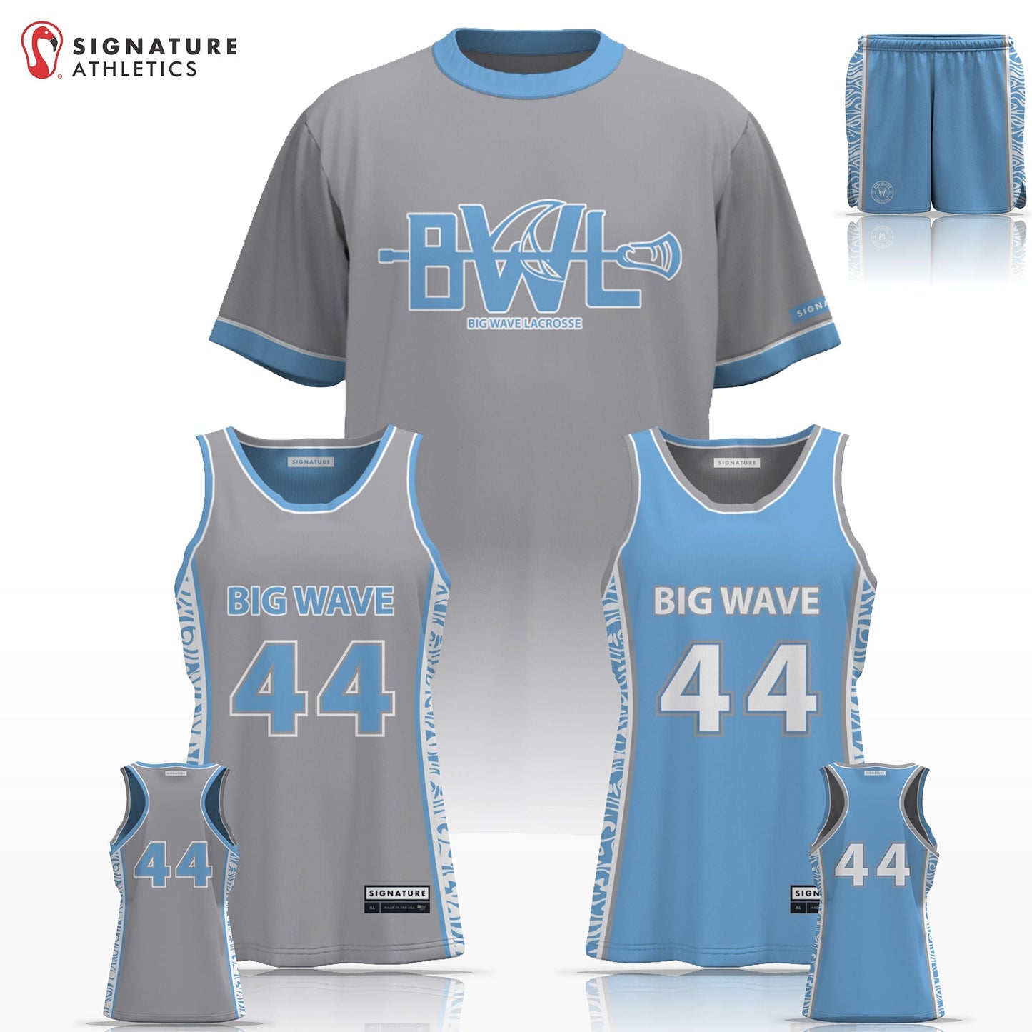 Big Wave Lacrosse Women's 3 Piece Player Game Package: High School A Signature Lacrosse