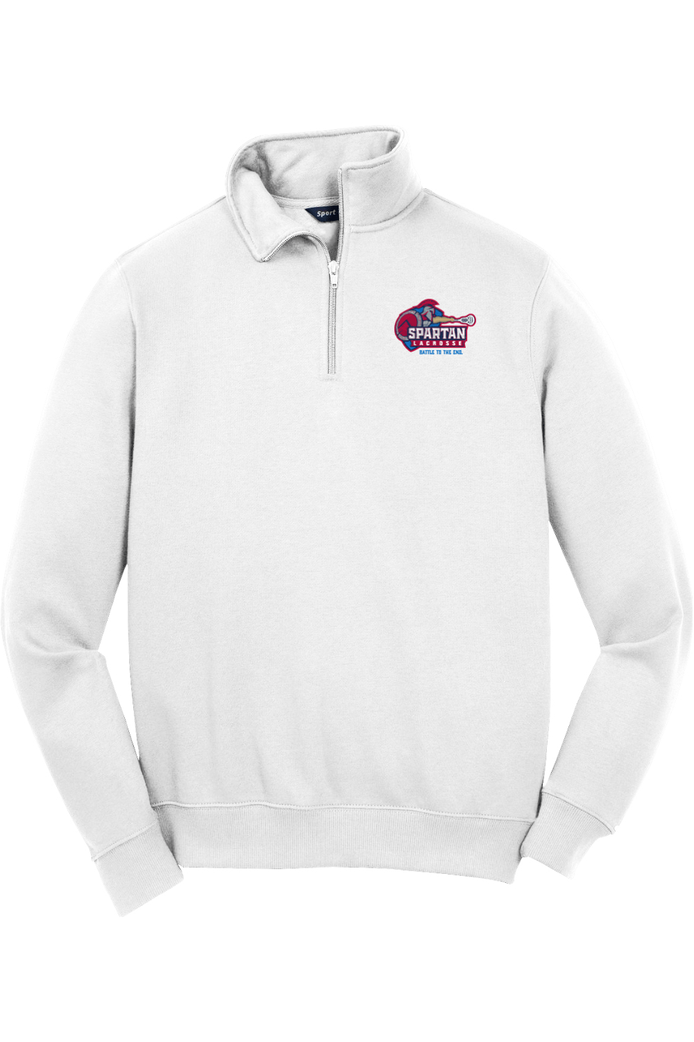 Bixby Spartans YLC Adult Embroidered Quarter-Zip Pullover Signature Lacrosse