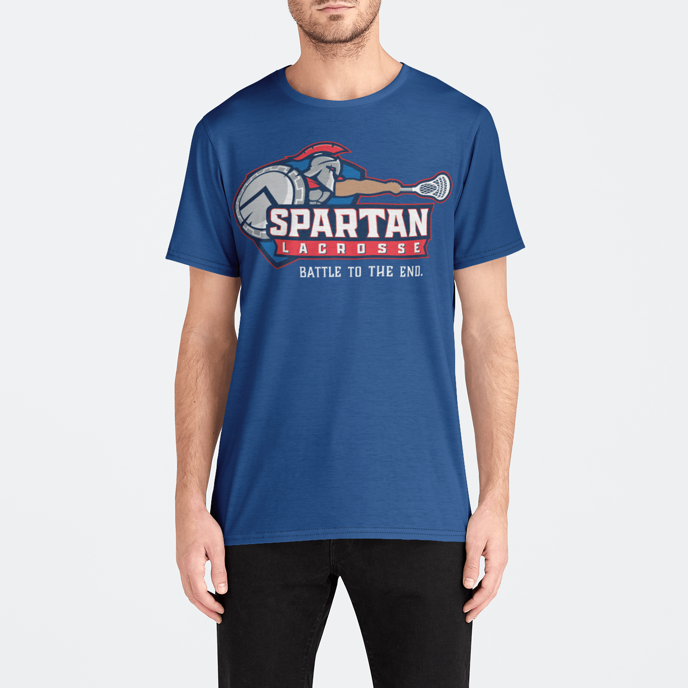 Bixby Spartans Youth Lacrosse Adult Men's Sport T-Shirt Signature Lacrosse