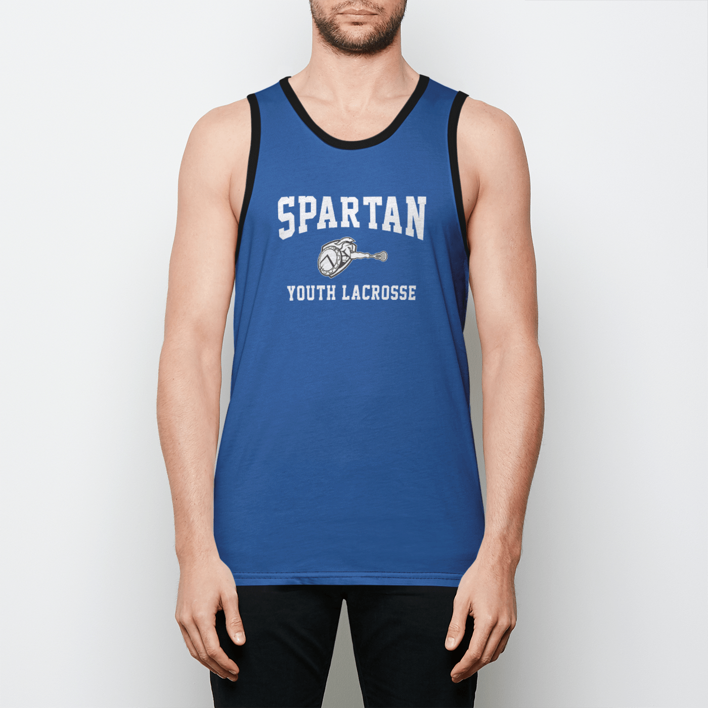 Bixby Spartans Youth Lacrosse Adult Men's Tank Top Signature Lacrosse