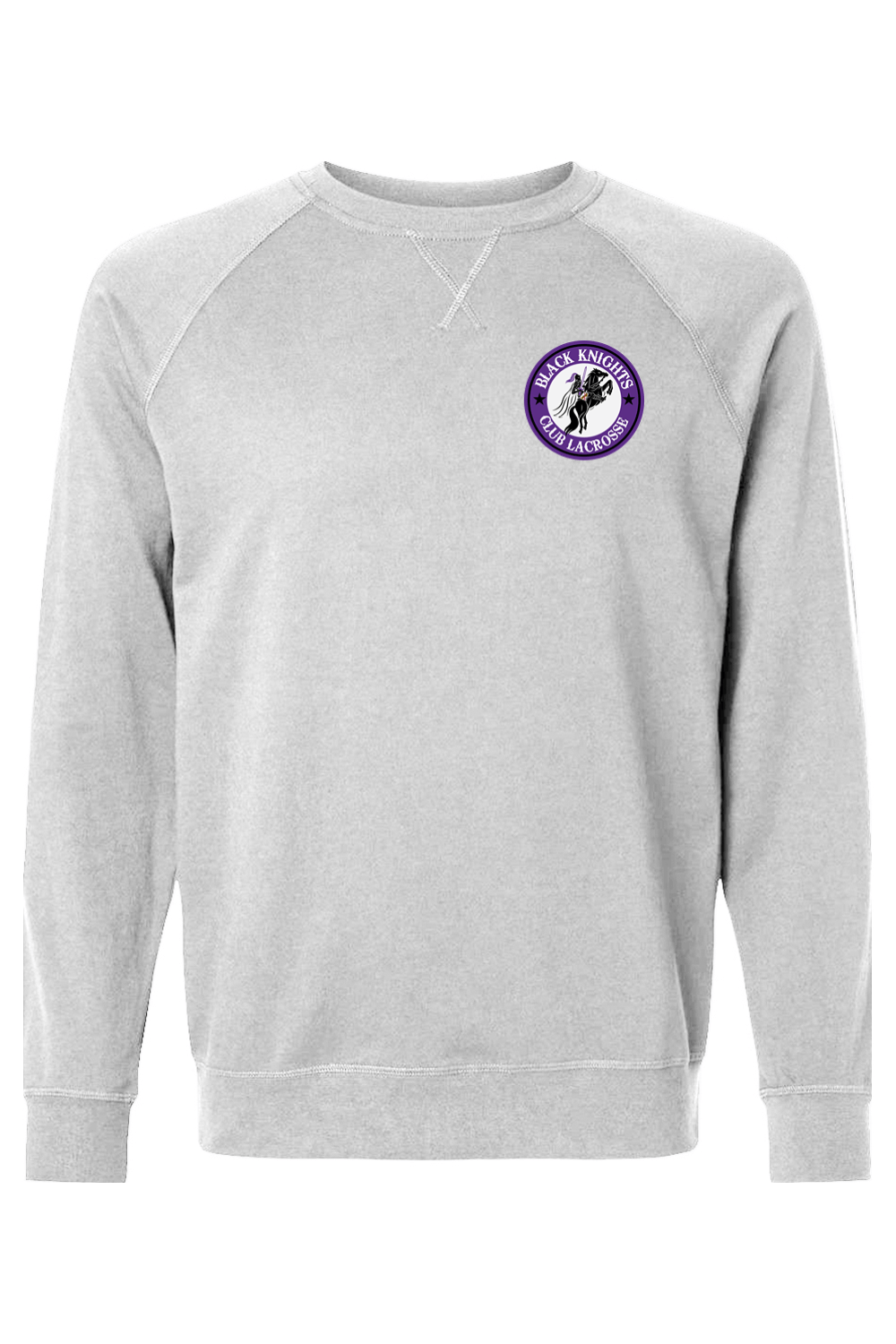 Black Knights Club LC Adult Heavyweight Raglan Long Sleeve Signature Lacrosse